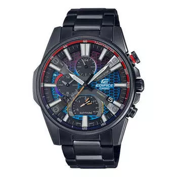 Часы CASIO Edifice Gradient Series Casual Retro Fashion Solar Powered Classic Three Eyes Dial Watch Analog, мультиколор