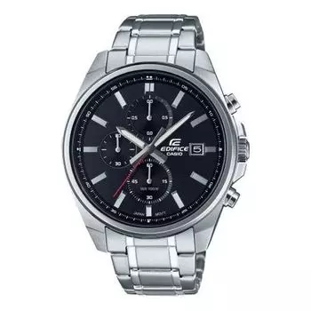 Часы CASIO EDIFICE Quartz Waterproof Mens Black Analog, черный