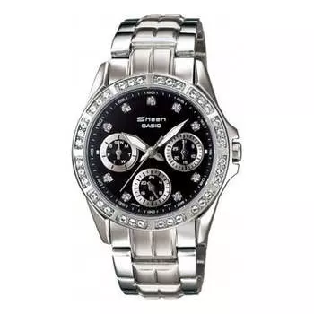 Часы CASIO Edifice Series 50m Waterproof Date Display Quartz Watch Stainless Steel Strap Silver Analog, цвет silver