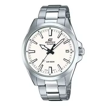Часы CASIO EDIFICE Series Leisure Fashion Men s Quartz Waterproof Mens Silver Analog, цвет silver