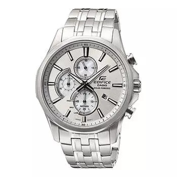Часы CASIO EDIFICE Series Vintage Classic Sports Stainless Steel Men's Quartz Waterproof Mens White Analog, белый