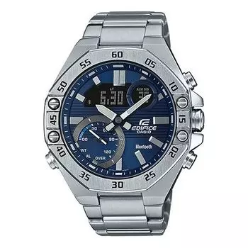 Часы Casio Edifice Waterproof Analog-Digital Watch 'Marine Blue Silver', синий