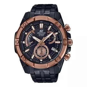 Часы CASIO EDIFICE Waterproof Mens Black/Gold Analog, золотой