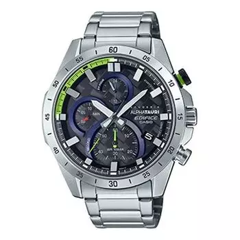 Часы CASIO EDIFICE Waterproof Sports Sapphire Crystal Solar Powered Mens, синий
