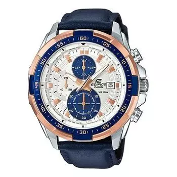 Часы CASIO EDIFICE Waterproof Sports Shockproof Mens Blue Analog, синий