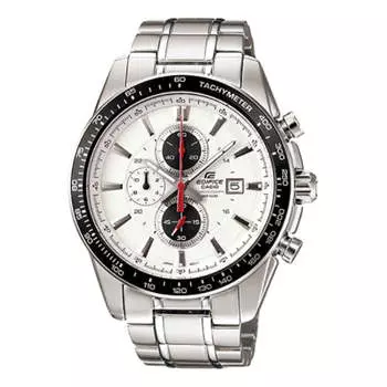 Часы CASIO ENDIFICE Series Business Waterproofes Men's Stainless Steel Strap Mens White Analog, белый