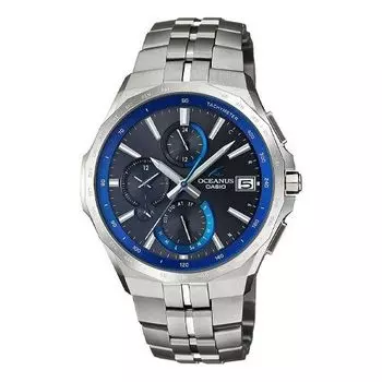 Часы Casio Fashion Business Steel Strap Analog Watch 'Ocean Blue Silver', синий