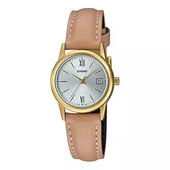 Часы CASIO Female DRESS Japan / South Korea Fashion Waterproof Brown Analog, коричневый