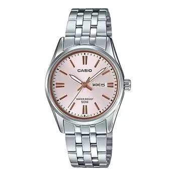 Часы CASIO Female DRESS Japan / South Korea Fashion Waterproof Pink Analog, розовый