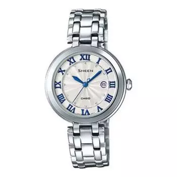 Часы CASIO Female SHEEN Japan / South Korea Fashion Silver Analog, серебряный