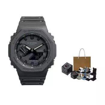 Часы Casio G-Shock Analog-digital 2100 Series GA-2100-1A1 + подставка Commemoration