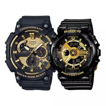 Часы CASIO G-Shock Analog-Digital 'Black Gold', желтый