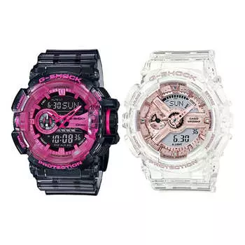 Часы CASIO G-Shock Analog-Digital 'Black White', фиолетовый