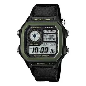 Часы CASIO G Shock Battery Sports /Green Quartz Mens Black Digital, черный