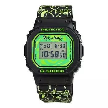 Часы CASIO G-Shock Digital 'Black Green', зеленый
