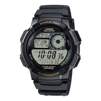 Часы CASIO G Shock Quartz Sports Waterproof Mens Black Digital, черный