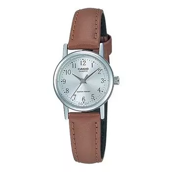 Часы CASIO Leather Belt Vintage Silver/Brown Silver DialBrown Strap SilverBrown Analog