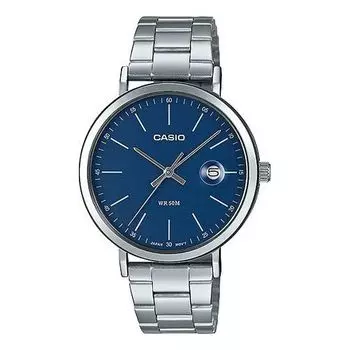 Часы CASIO Male DRESS Japan / South Korea Fashion Sports Blue Analog, синий