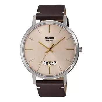 Часы CASIO Male DRESS Japan / South Korea Fashion Waterproof Mens Yellow Analog, желтый