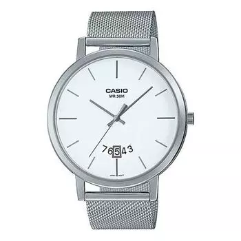 Часы CASIO Male DRESS Japan / South Korea Fashion Waterproof Mens White Analog, белый