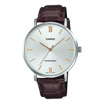 Часы CASIO Male DRESS Japan / South Korea Fashion Mens Silver Analog, цвет silver