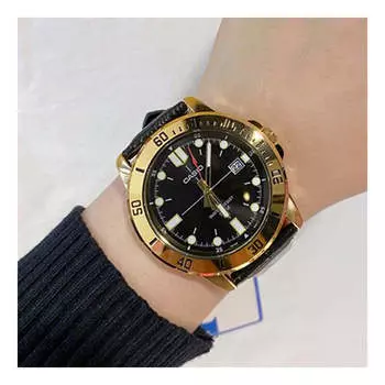 Часы CASIO Male DRESS Japan / South Korea Fashion Mens Gold Analog, золотой