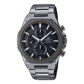 Часы CASIO Male EDIFICE Japan / South Korea Fashion Solar Powered Silver Analog, цвет silver