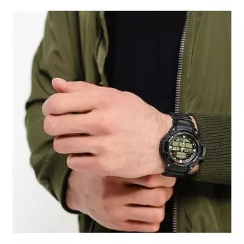 Часы CASIO Male OUTGEAR Japan / South Korea Fashion Sports Black Analog/Digital Combo, черный