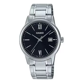 Часы CASIO Men's DRESS Black Mens Silver Analog, цвет silver