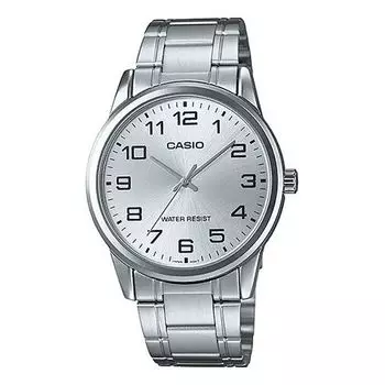 Часы CASIO Men's Stainless Steel Strap Silvery Dial Mens Analog, мультиколор