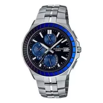 Часы Casio Oceanus Metallic Strap Analog Watch 'Royal Blue Silver', черный