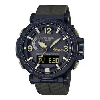 Часы Casio Pro Trek NANGA Quartz Analog Watch 'Black Olive Green', зеленый