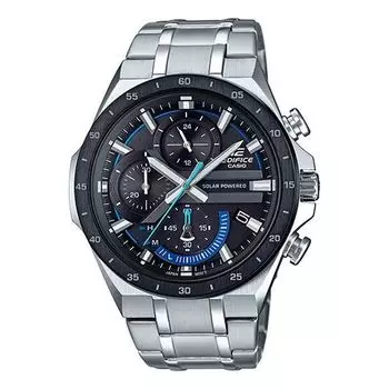 Часы CASIO Quartz EDIFICE Waterproof Sapphire Crystal Mens Silver Analog, цвет silver
