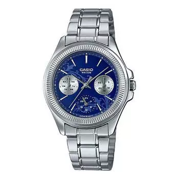 Часы CASIO Quartz SilverBlue Analog, синий
