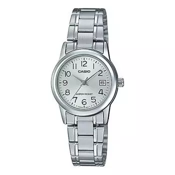 Часы CASIO Quartz Stainless Steel Strap Silver Analog, серебряный