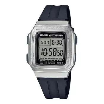 Часы CASIO Quartz Waterproof Analog Unisex Silver Digital, цвет silver