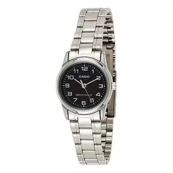 Часы CASIO Quartz Waterproof Black Analog, черный