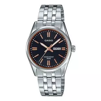 Часы CASIO Quartz Waterproof Black Analog, черный