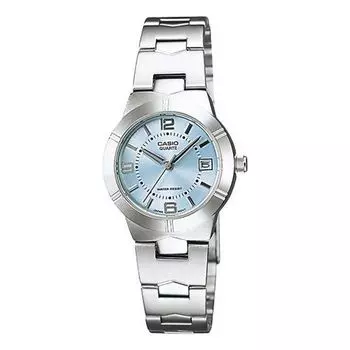 Часы CASIO Quartz Waterproof Blue Watch Dial Blue Analog, синий