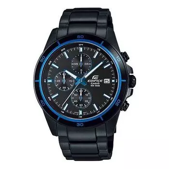 Часы CASIO Quartz Waterproof EDIFICE Mens BlueBlack Analog, черный