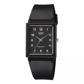 Часы CASIO Quartz Waterproof Mens Black Analog, черный