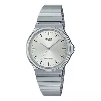 Часы CASIO Quartz Waterproof Mens Silver Analog, цвет silver