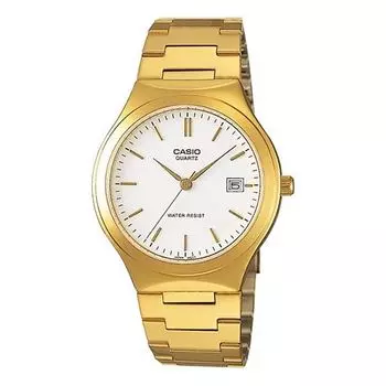 Часы CASIO Quartz Waterproof Mens White Analog, белый