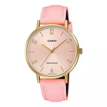 Часы CASIO Quartz Waterproof Pink Analog, розовый