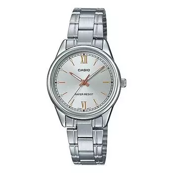 Часы CASIO Quartz Waterproof Silver Analog, цвет silver