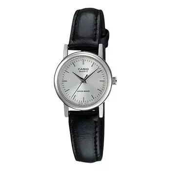 Часы CASIO Quartz Waterproof SilverBlack Analog, черный