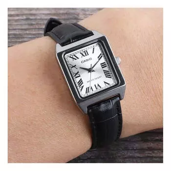 Часы CASIO Quartz Waterproof SilverBlack Analog, черный