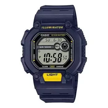 Часы CASIO Quartz Waterproof Sports Analog Mens Blue Digital, синий