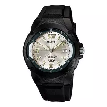 Часы CASIO Quartz Waterproof Sports Mens White Analog, белый