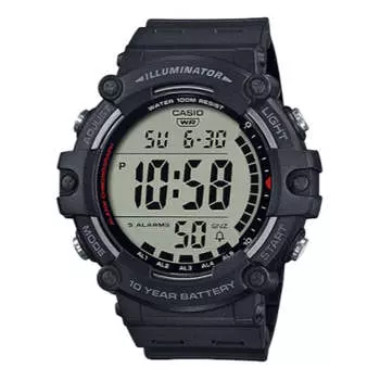 Часы CASIO Quartz Waterproof Sports Shockproof Mens Black Digital, черный